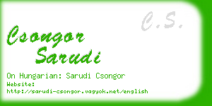 csongor sarudi business card